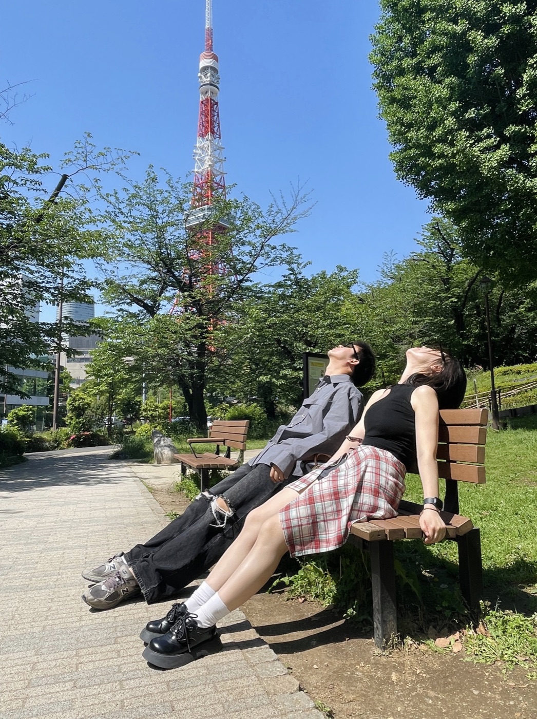 东京情侣旅行合照